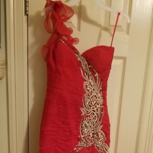Red mermaid dress
